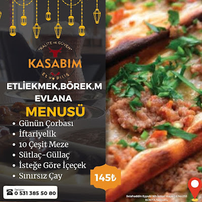 Kasabım Et ve Piliç Selçuklu Konya Ramazan 2023 İftar Menüleri ve Fiyatları