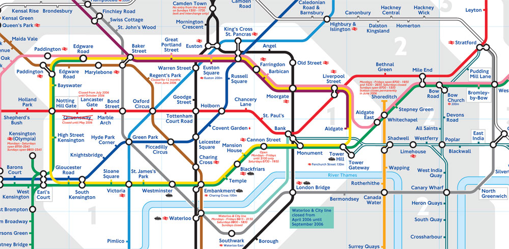 LONDON UNDERGROUND TUBE MAP