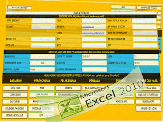 Aplikasi Perangkat Administrasi Guru Kelas Lengkap 2016-2017 Format Excel