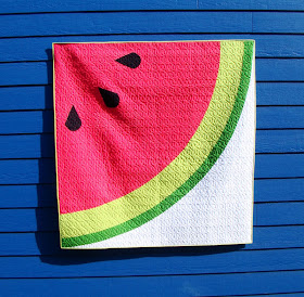 Sliced modern watermelon quilt