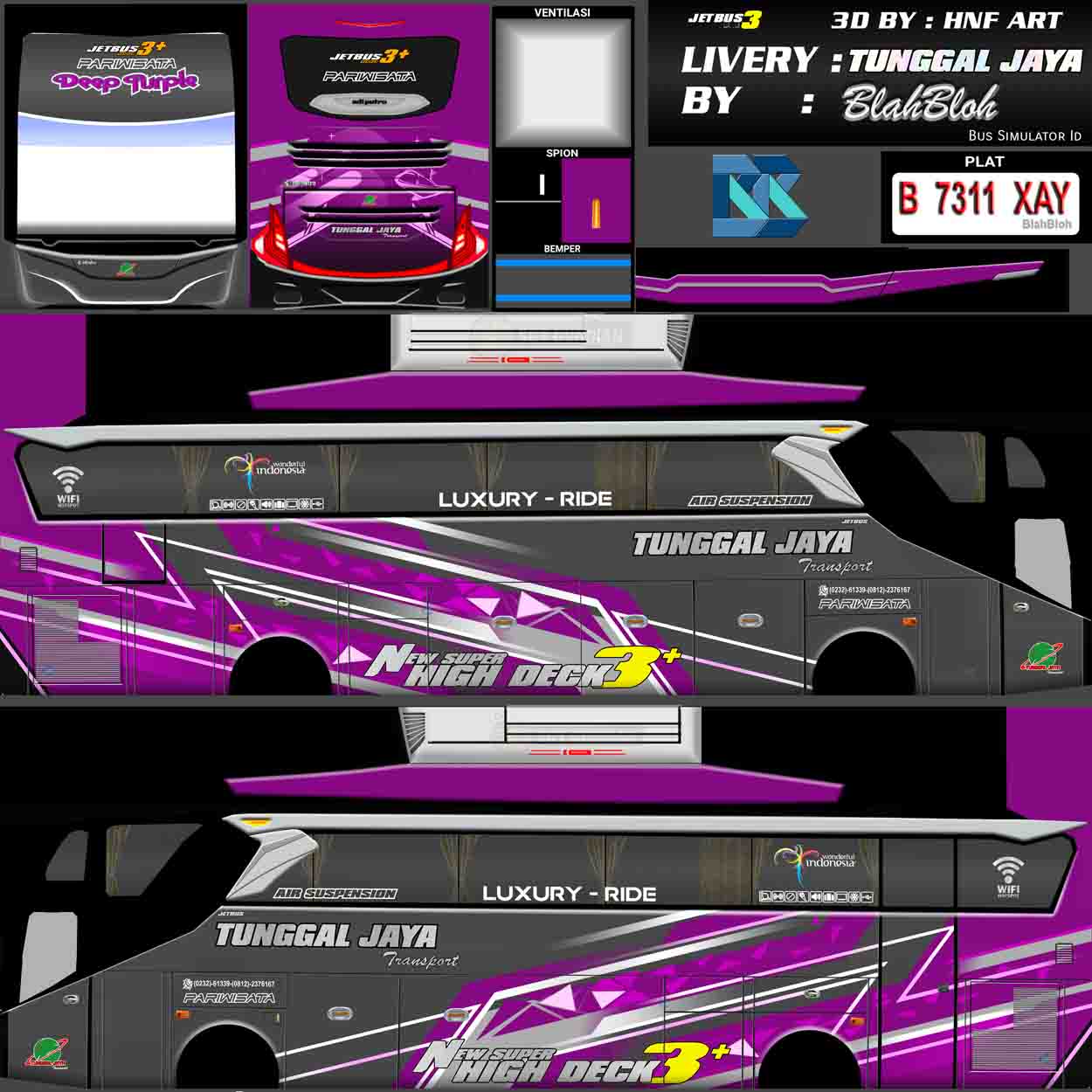 livery bussid deep purple