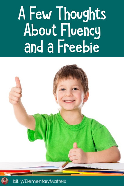 A Few Thoughts About Fluency and a Freebie: After extensive training on helping children read, we've narrowed fluency down to these 4 parts.