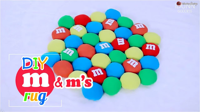 DIY M&M's Rug Out Of Old T-Shirts