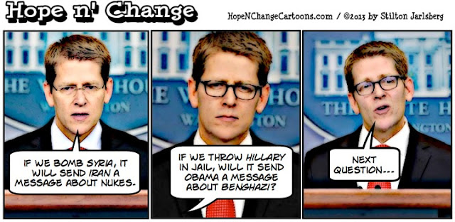 obama, obama jokes, carney, cartoon, conservative, tea party, hope n' change, hope and change, stilton jarlsberg, syria, iran, benghazi, hillary