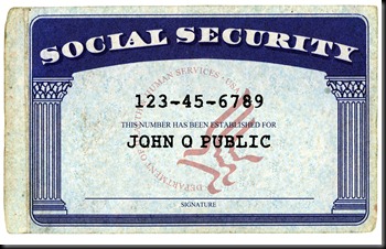 Generic American Social Security Card