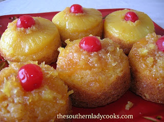 http://thesouthernladycooks.com/2012/03/08/pineapple-upside-down-cupcakes/