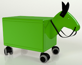 toyn box shaped like a horse
