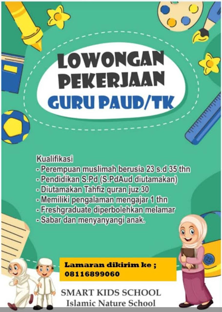 lowongan kerja guru tk paud