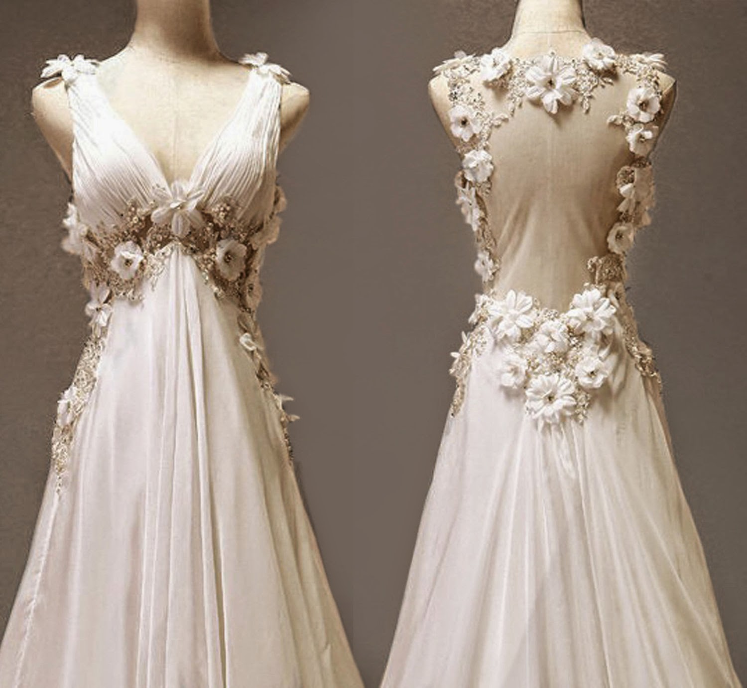 off white vintage bridal gowns