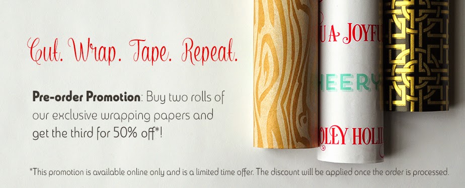 pre-order promotion: holiday wrapping paper online promotion - limited time offer | creativebag.com