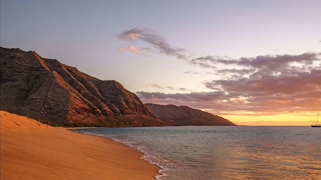 Sand, Sea, Mountains, Coast, Rocks, Waves