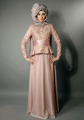20 Desain Kebaya Dress Brokat Muslimah Modern Terbaru 