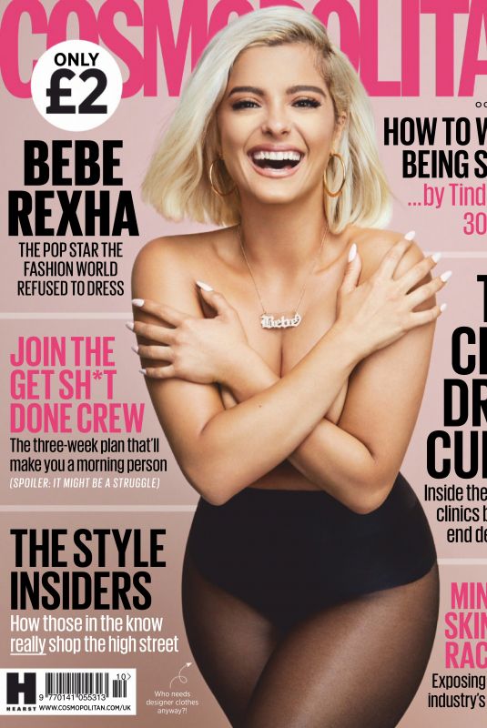 Bebe Rexha in Cosmopolitan Magazine, UK October 2019