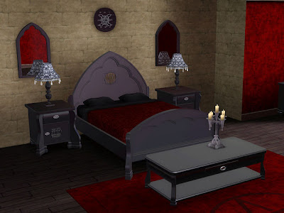 Gothic Bedroom Designs on My Sims 3 Blog  Wood Gothic Bedroom Set By Lithium