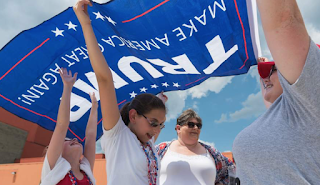 Thousands of supporters, protesters gather at Huntington Trump rally