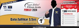 Desain Spanduk Caleg Partai Garuda 2024