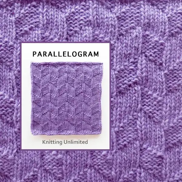 Parallelogram Reversible Pattern Knit Purl block no 04