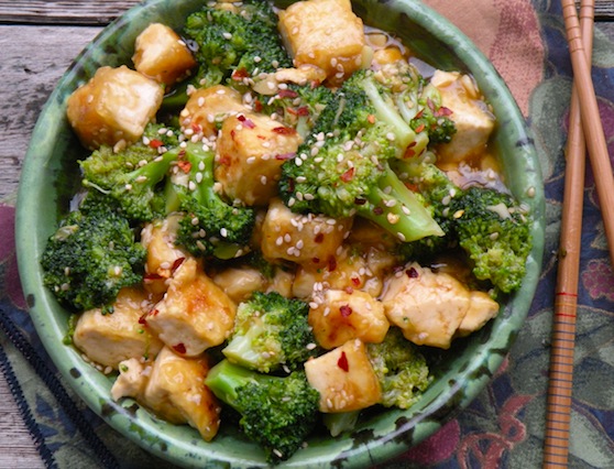 Tofu, Broccoli and Shiitake Stir Fry