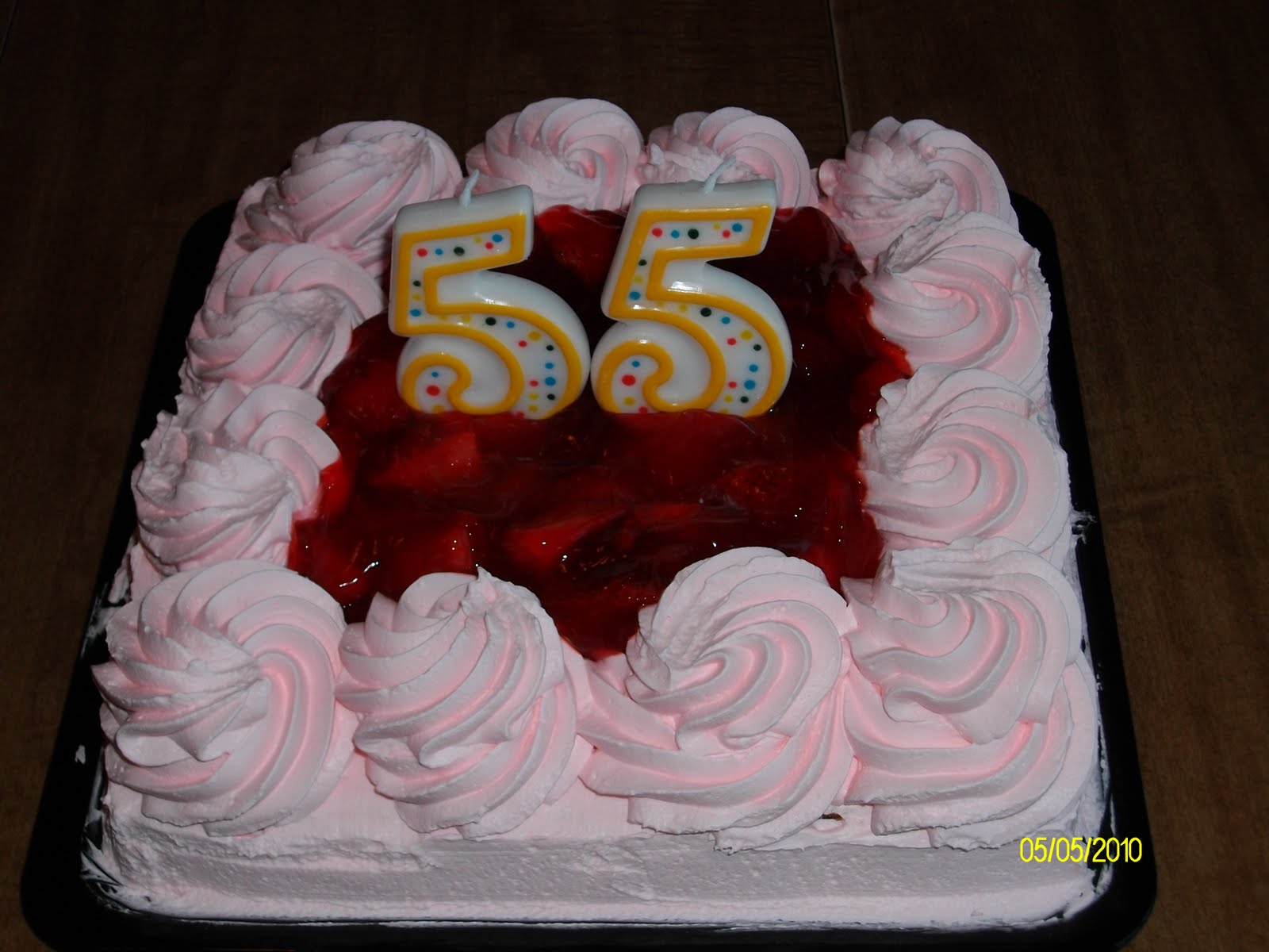 ... husband s 55th birthday here s a picture of my sweetie s birthday cake