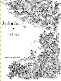 New release of Jardins Secret book cover by Oiseau Distrait