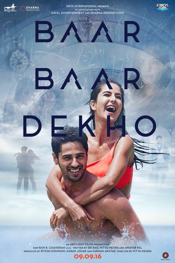 Katrina Kaif, Sidharth Malhotra new movie full star cast wiki with Ram Kapoor New Upcoming hindi movie Baar Baar Dekho Poster