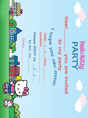 Party Invitations Online on Birthday Invitations Free Hello Kitty Invite Tattoo