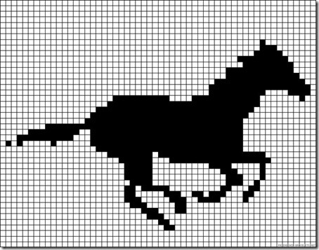 caballo silueta punto cruz  (2)