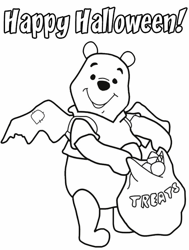 WINNIE THE POOH HALLOWEEN PRINTABLE COLORING PAGE DISNEY title=