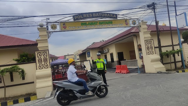 Satlantas Polres Batu Bara Lakukan Pengamanan Lalu Lintas 