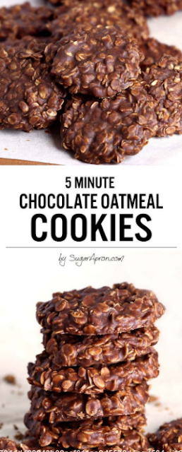 No Bake Chocolate Oatmeal Cookies