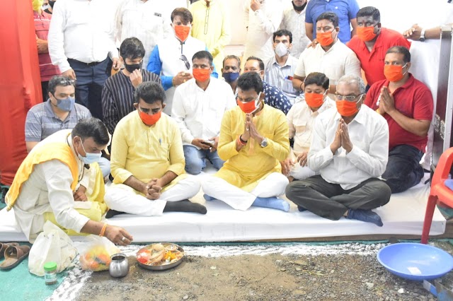 जल संसाधन मंत्री सिलावट ने किया महाराजा छत्रसाल चौराहे से महालक्ष्मी नगर मेन रोड के निर्माण कार्य का भूमि पूजन