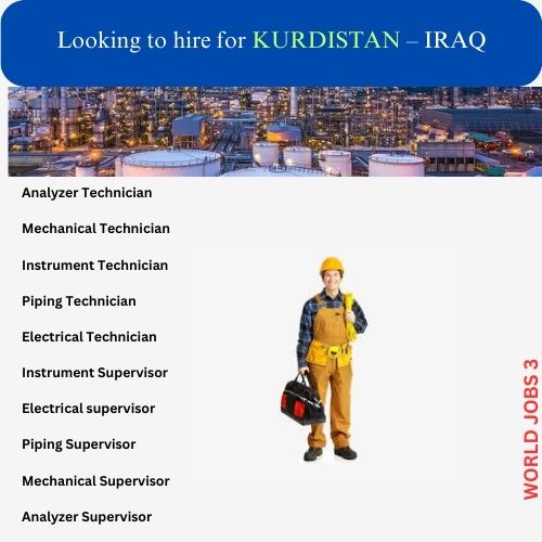 Looking to hire for KURDISTAN – IRAQ