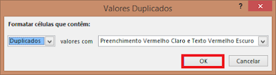 formatação condicional valores duplicados...