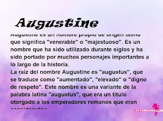 significado del nombre Augustine