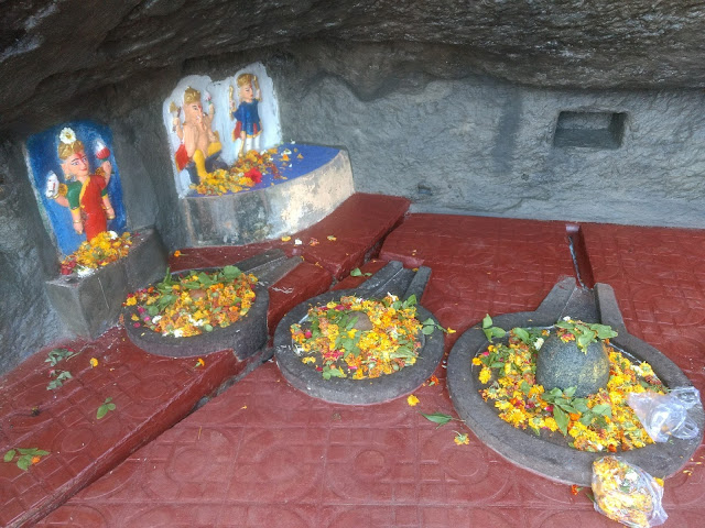 Shivlingas inside Gangeshwar Temple