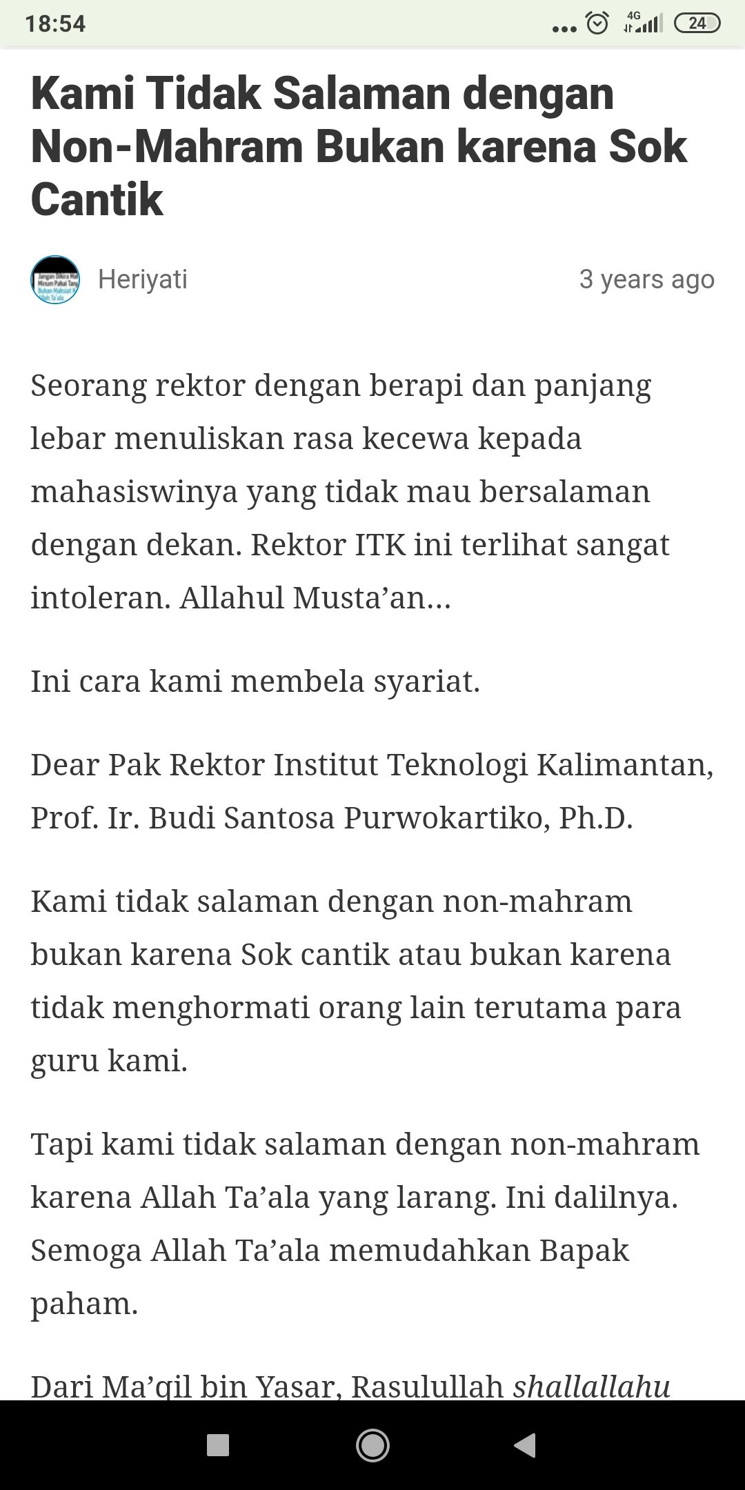 Jejak Digital Profesor Budi Santosa Yang Dicap Intoleran: Sindir Mahasiswi Tolak Salaman, Fans Jokowi Ahok