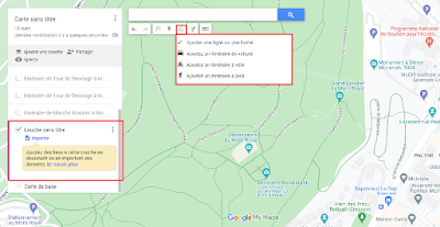 Google My maps - Tracer une ligne