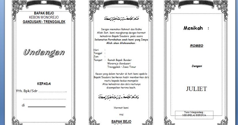 Download 13 Contoh Undangan Format Word dan Aplikasi 