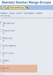 Equipment Number Range in SAP Plant Maintenance