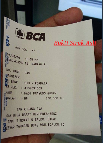 Cara mengetahui struk asli Atm - Seputar Bisnis Online