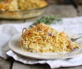 French Onion Spaghetti Pie