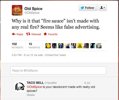 guerra en twitter de old spice y taco bell 