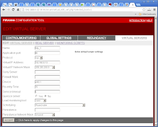 CENTOS Piranha Virtual Servers