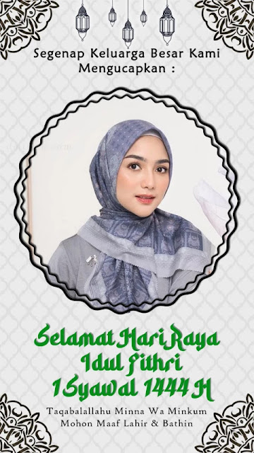 Download Twibbon Selamat Hari Raya Idul Fitri 2023 Potrait Putih untuk Status Whatsapp, Instagram, Facebook, Reels, 9:16 HD