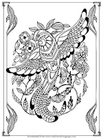 adult coloring bird free printables