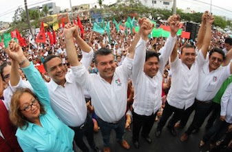 Auténtica fiesta democrática se vive en solidaridad por registro de candidatos todos respaldados por Mauricio Góngora y Juan Manuel H.