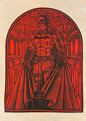 The Batman Linocut Print by Brian Reedy x Bottleneck Gallery