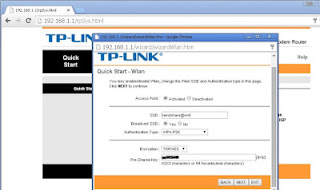 Setting wifi modem speedy