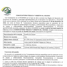 CONVOCATORIA PUBLICA Y ABIERTA - NO. 03/2023