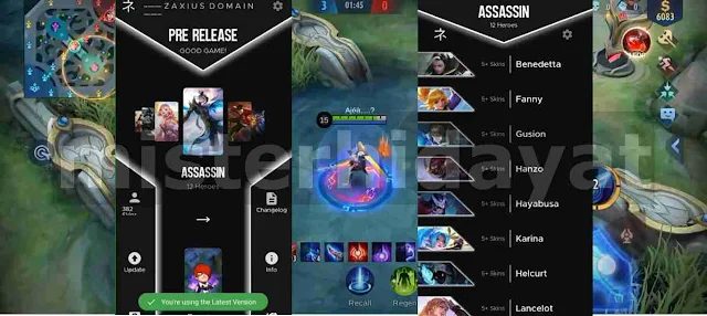 Zaxius Domain Apk Mobile Legends Terbaru Unlock All Skin, Emote, Recall